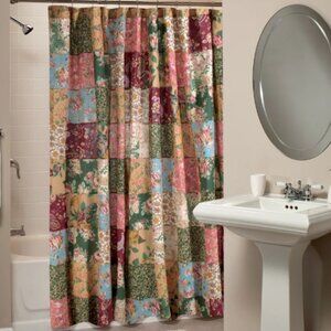 Greenland Home Fashions Antique Chic Authentic Patchwork Cotton Shower Curtain